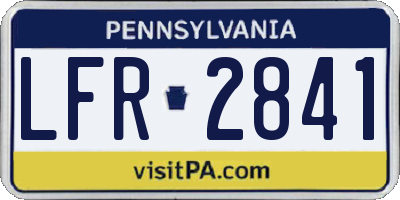 PA license plate LFR2841