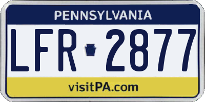 PA license plate LFR2877