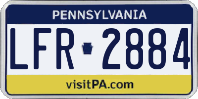 PA license plate LFR2884