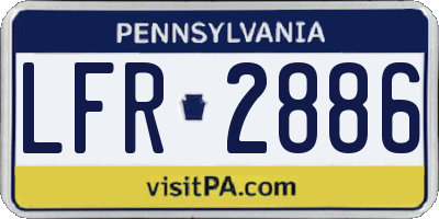 PA license plate LFR2886