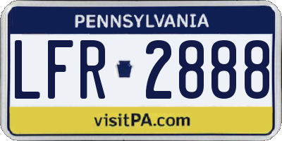 PA license plate LFR2888