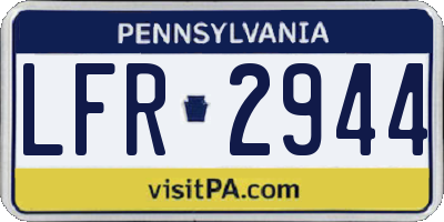PA license plate LFR2944