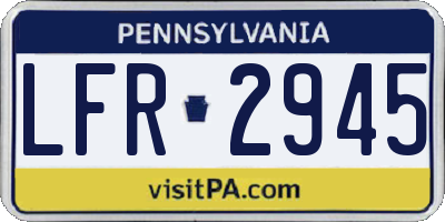 PA license plate LFR2945