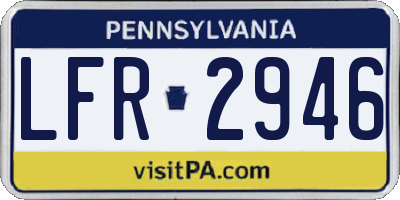 PA license plate LFR2946