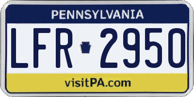 PA license plate LFR2950