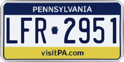 PA license plate LFR2951