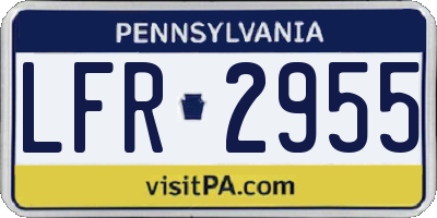 PA license plate LFR2955