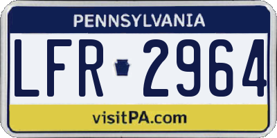 PA license plate LFR2964