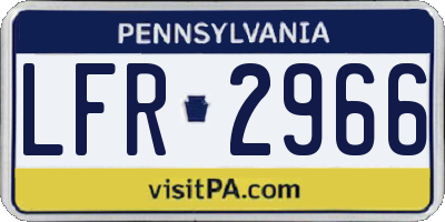 PA license plate LFR2966