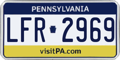 PA license plate LFR2969