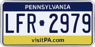 PA license plate LFR2979