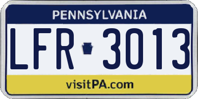 PA license plate LFR3013