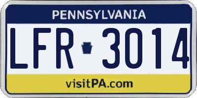 PA license plate LFR3014