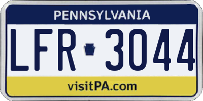 PA license plate LFR3044