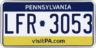 PA license plate LFR3053