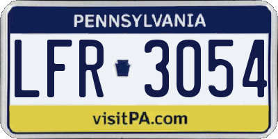 PA license plate LFR3054