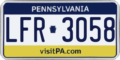 PA license plate LFR3058