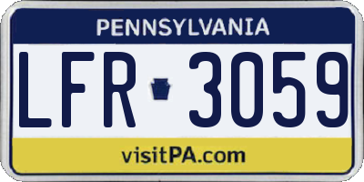 PA license plate LFR3059