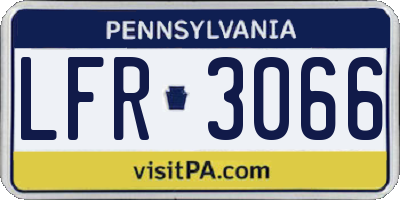 PA license plate LFR3066