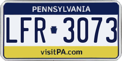 PA license plate LFR3073