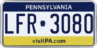 PA license plate LFR3080