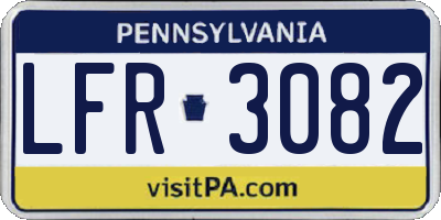 PA license plate LFR3082