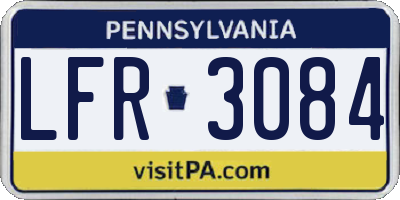 PA license plate LFR3084