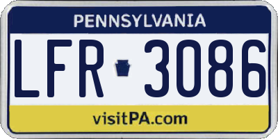 PA license plate LFR3086