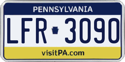 PA license plate LFR3090