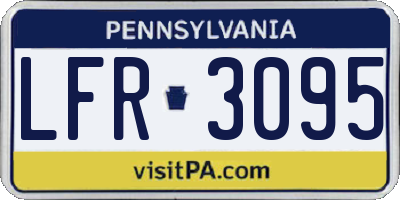PA license plate LFR3095