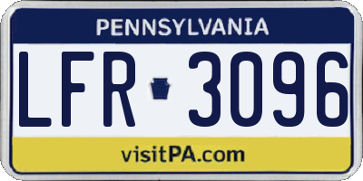 PA license plate LFR3096