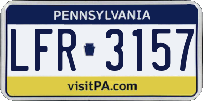 PA license plate LFR3157