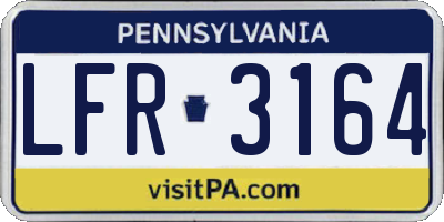PA license plate LFR3164
