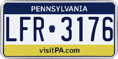 PA license plate LFR3176