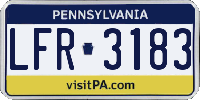 PA license plate LFR3183