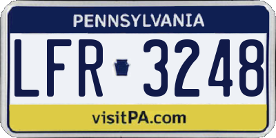 PA license plate LFR3248
