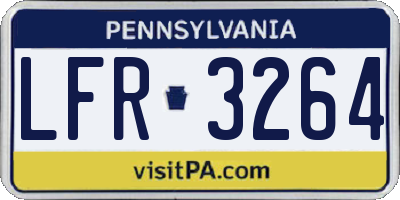 PA license plate LFR3264