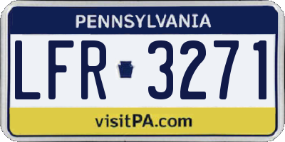 PA license plate LFR3271