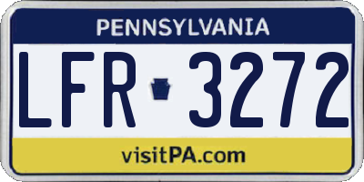 PA license plate LFR3272