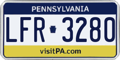 PA license plate LFR3280
