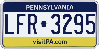 PA license plate LFR3295