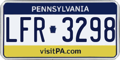 PA license plate LFR3298