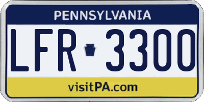 PA license plate LFR3300