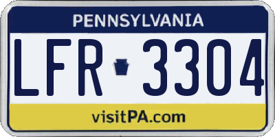 PA license plate LFR3304