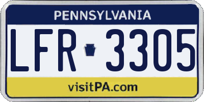 PA license plate LFR3305