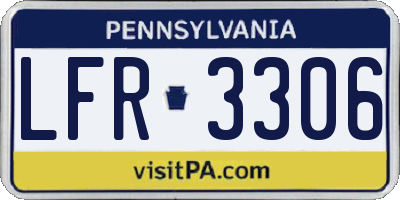 PA license plate LFR3306