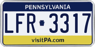 PA license plate LFR3317