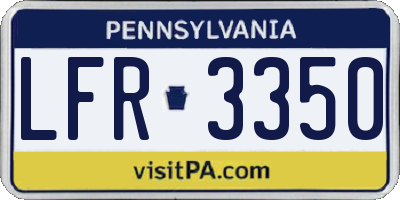 PA license plate LFR3350
