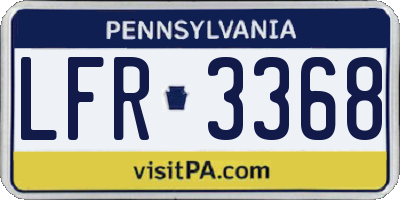 PA license plate LFR3368