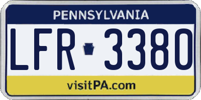 PA license plate LFR3380